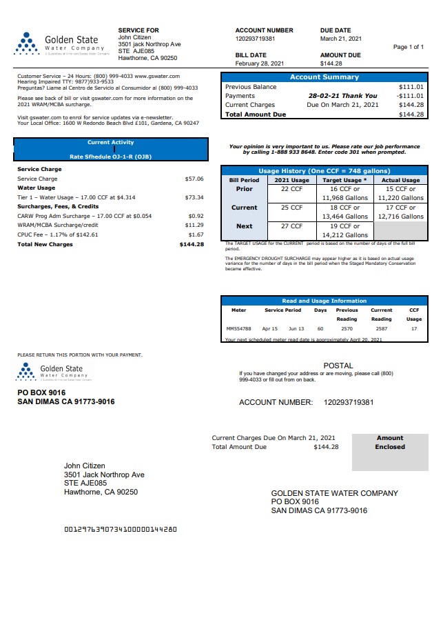  Minol USA business utility bill 